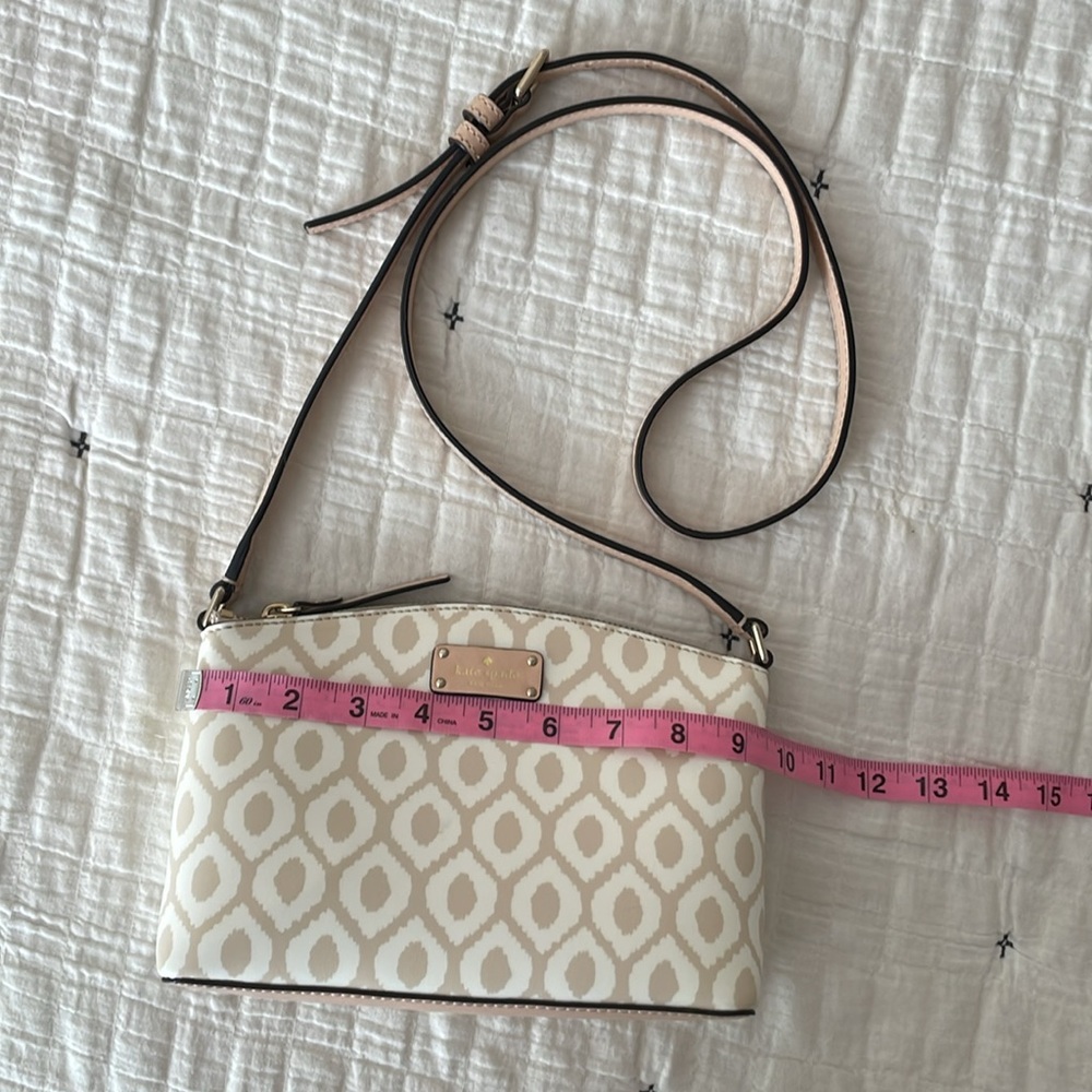 KATE SPADE New York Grove Street Millie Ikat Crossbody Bag in Cream / Cardamom - Picture 13 of 15